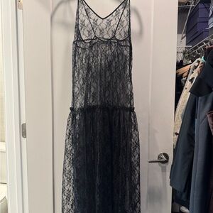 NWOT -Black Lace Sheer Dress